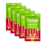 Drools Creamy Lickable Cat Treat Crab and Chicken (Pack of 5 Pouches, 375 Grams) for All Life Stages