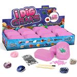 XXTOYS Gemstone Dig Kit Gem Excavation Kits with 12 Real Precious Stones Mega Gems Digging Kit for Kids Mineralogy Geology Science STEM Gift