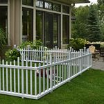 Zippity Outdoor Products (ZP19001) Madison No-Dig Vinyl Picket Garden Fence 2 Pack (30in x 56.5in- Unassembled)