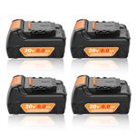 4Pack 6.0Ah Replacement for Dewalt 20V Battery Comaptible with Dewalt DCD DCF DCG Series Cordless Power Tools