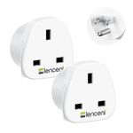 LENCENT UK to US America Plug Adapter, 2 Pack Grounded USA Visitors Travel Converter, Converts All Type G Plugs from United Kingdom UK Singapore Malaysia UAE Ireland Malta Hongkong and etc. (Type B)