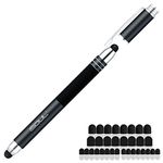 Capacitive Stylus Pen iSOUL 2-in-1 Styli Touch Screen Pen with 20Pcs Replacement Microfiber Tips, Rubber Tips for iPads, iPhones, Samsung Galaxy Note/Tab, LG, OnePlus, Huawei, Tablet Stylus