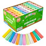 FELIZROCA 60pcs Giant Pavement Chalks for Children Chalk Sidewalk City Chalk Toddlers Outdoor Walking Out the Driveway