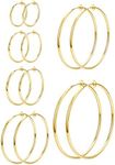 HAIAISO 6 Pairs Clip On Hoop Earrin