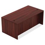 Lorell Desk, P2 Particleboard, Mahogany, Laminate