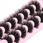 Fake Eyelashes Fluffy Volume Thick Lashes Faux Mink 20MM Long Dramatic False Eyelashes Full 5D Big Reusable Eye Lashes Pack 7 Pairs by ALICROWN