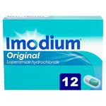 Imodium Original Capsules For Effective Relief From Diarrhoea In Just One Dose Diarrhoea Relief Capsules, White, Tablets, 12 Count