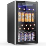 Joy Pebble Beverage Refrigerator Cooler 3.2 Cu.Ft,120 Can Mini Fridge with Glass Door for Beer Soda Wine,Drink Drink Fridge with Adjustable Thermostat,Beverage Fridge for Bar Home Office