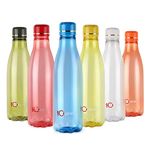 CELLO Ozone Premium Edition Fridge Water Bottle for Office, Sports, School, Travelling, Gym, Yoga, BPA & Leak Free, 1 Litre, Set of 6, Assorted