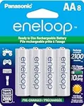 Panasonic BK-3MCCA8BA eneloop AA 2100 Cycle Ni-MH Pre-Charged Rechargeable Batteries, 8-Battery Pack