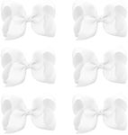 JUCCPUL 6 PCS 6" Hair Bows for Girl