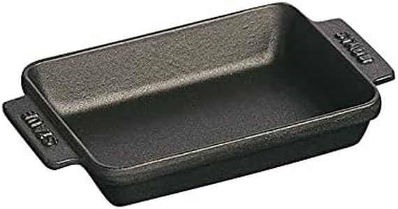Staub Cast Iron 5.75-inch x 4.5-inch Mini Rectangular Baker - Matte Black, Made in France