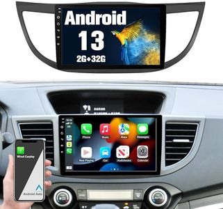 Android Radio Car Stereo for Honda CRV 2012-2016, Ponskoy 10.1" Screen Unit Head Stereo Android 13 CarPlay Android Auto Car Radio for Honda CRV 2012 2013 2014 2015 2016 with GPS DSP SWC FM AM Radio