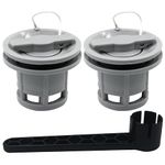 Kayak Boat Air Valve, 2Pcs 6 Groove Air Plugs Air Valve with Wrench, Universal Double Seal Air Gas Valve Cap Replacements for Inflatable Boat Raft Dinghy Kayak Canoe Rafts