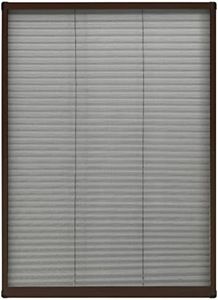 vidaXL Aluminium Plisse Insect Screen for Windows, Fine Fibreglass Mesh, Brown Frame, Easy to Install, Size 80x120cm- Keeps Insects Out