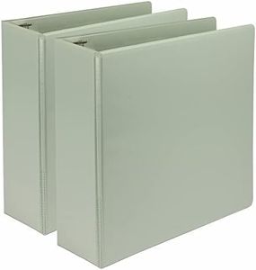 Samsill Plant-Based 3 Inch Durable D-Ring, Made in USA, View Binder, Eco-Friendly, USDA Certified Biobased, Sage Green (Pack of 12)