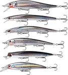 Fishing Lures Crankbait Set - Artificial Topwater Lures Assortment Hard Baits Plugs Minnow Popper VIB Pencil Jerkbait for Bass Trout Saltwater Freshwater Fishing