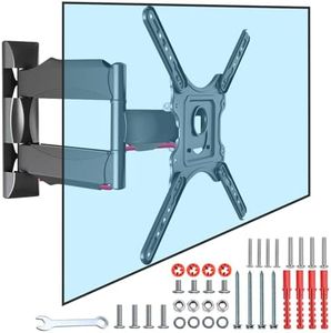 TV Wall Mount Monitor Mount Bracket with Adjustable Tilt Swivel for Most 26inch to 55inch LED LCD OLED TVs and Monitors, Max VESA 400x400mm up to 70lbs