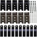 20 Pieces Metal Belt Clip Holster Sheath Belt Clip Clasp Spring Buckle Hook Double Holes Belt Clip with 30 Pairs Rivets for Wallets Pouches Belt Bag Leather Crafts DIY (Black and Silver)