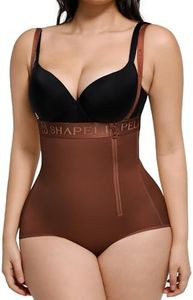 SHAPELLX Tummy Control Body Shaper Panties High Waist Shapewear Panty Women Waist Trainer (XXX-Large Brown)