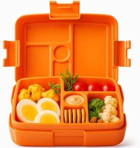 WONDER FAMILY Bento Box with Hot & Cold Packs – Microwave-Safe Lunch Container with Compartments, 22.9 Fl Oz