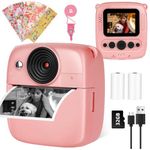 DINGBLUE Kids Instant Camera for Girls Boys, Digital Camera with Print Photo, 1080P HD Kids Digital Camera with 32GB SD Card Portable Toy Birthday Gifts for 3 4 5 6 7 8 9 10 Year Old