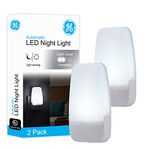 GE 55991 LED Night Light, Plug-in, Dusk to Dawn Sensor, Cool White, UL-Certified, Energy Efficient, Ideal for Bedroom, Bathroom, Nursery, Kitchen, Hallway, 2 pack, 2 Count