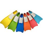 Flow Long Swim Fins for Swimming Training - Youth Sizes for Kids (XXS 1-3 (Orange))