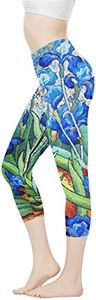 AFPANQZ Women's Yoga Leggings Seamless Compression Pants for Gym Sports Scrunch Butt Soft High Waisted Legging Work Out, Van Gogh Irises Floral Flower, Large