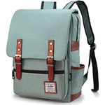 Junlion Vintage Laptop Backpack Gift for Women Men, School College Slim Backpack Fits 15.6 inch Macbook Green