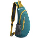 G4Free Sling Bags Men and Women Shoulder Backpack Small Cross Body Chest Sling Backpack(Teal Green)