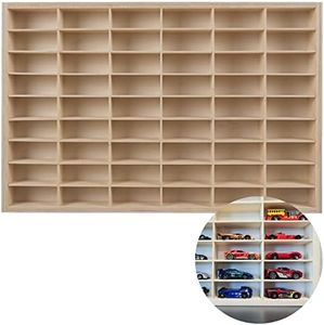 Kruzzel 21997 vitrine de collection en bois 54 compartiments