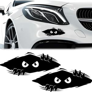 FAINCA 2 Pièces Autocollant Voiture, Autocollant Voiture Humour, Autocollant Monster, Intéressant Autocollant Moto, Autocollant Personnalisé Voiture, pour Pare-Chocs Fenêtre Voiture