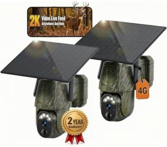 Cellular Trail Camera, 2K Pan-Tilt Live View, 4G LTE Solar Game Camera