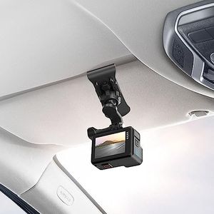 SKEZN Upgrade Car Sun Visor Mount, VLOG/Video Holder Compatible with GoPro Hero 13/12/11/10/9/8 Black, Insta360, DJI Action 4/3 and More (1.8 * 3.7 * 2.8 in)