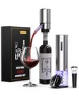 Electric Wine Opener Set, TOMEEM Wine Gift Set with Rechargeable Wine Opener, Electric Wine Aerator, Vacuum Stoppers and Foil Cutter, 4-in-1 Electric Wine Bottle Opener Set, Gifts for Wine Lovers