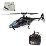 Luminda Remote Control Helicopter, F150BL V3 Airwolf RC Helicopter 5 Channel, 2.4G RC Aircraft with 6-Axis Gyro and LED Lights, Outdoor Toys for Kids and Adults (RTF)