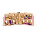 Melissa & Doug Fold & Go Dollhouse | Dollhouses & Dolls | Play Sets | 3+ | Gift for Boy or Girl