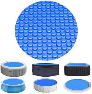 Evoio Solar Pool Cover 15 ft Round for Above Ground Inground Pools Bubble Wrap Covers for Hot Tub Spa Thermal Heating, 15 Mil Circle Blue Floating Blanket for 6-24 Foot Feet Diameter Swimming Pools