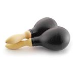 TIGER MAR7-BK Full-Size Maracas with Wooden Handles - Black - One Pair