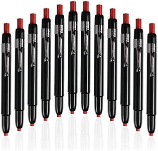 Listo 1620 - Box of 12 - RED COLOR - China Markers/Grease Pencils/China Marking Pencils/Wax Pencils