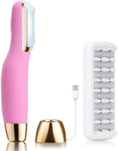 CEVEK Sonic Dermaplaning Tool - Electric Facial Hair Remover for Women & Eyebrow Trimmer, Exfoliating Face Razor with 8 Replacement Blades (3 Months Supply) for Peach Fuzz & Dead Skin (Pink)