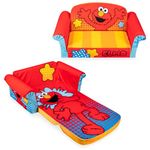 Marshmallow Furniture, Children's 2-in-1 Flip Open Foam Sofa, Sesame Street’S Elmo, by Spin Master