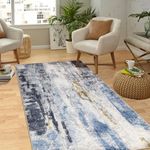 Capslpad Abstract Washable Rugs 80x150cm Living Room Short Pile Area Rug Modern Non Slip Runner Rug for Doorway Entryway Soft Faux Wool Non Shedding Floor Carpet Rug for Bedroom Kitchen Hallway Decor