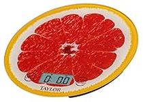 Taylor Precision Products 3823GR Citrus Glass Kitchen Scale (Grapefruit), Red