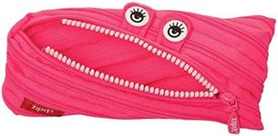 ZIPIT Monster Pencil Case for Girls | Pencil Pouch for School, College and Office | Pencil Bag for Kids (Pink)