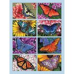 Bits and Pieces - 300 Piece Jigsaw Puzzle Measures 46 cm X 61 cm - Butterflies and Blooms, Butterflies, Quilt - by Artist Marilyn Barkhouse - 300 pc Jigsaw