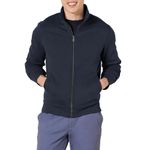 Amazon Essentials Men's Full-Zip Fleece Mock Neck Sweatshirt, Navy, XS