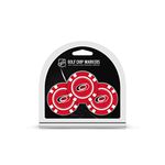 Team Golf NHL Carolina Hurricanes Golf Chip Ball Markers (3 Count), Poker Chip Size with Pop Out Smaller Double-Sided Enamel Markers