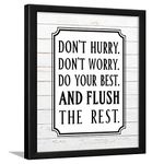 Chaka Chaundh - bathroom poster - bathroom posters with frame - bathroom quotes framed posters - Washroom Quotes Frames - Toilet Quotes Wall Hanging - (14 X 11 inches) (White Wood-Texture)